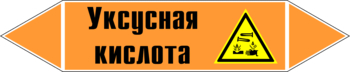 Маркировка трубопровода "уксусная кислота" (k06, пленка, 126х26 мм)" - Маркировка трубопроводов - Маркировки трубопроводов "КИСЛОТА" - магазин "Охрана труда и Техника безопасности"